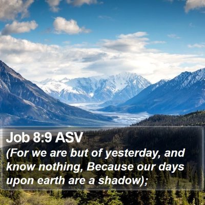 Job 8:9 ASV Bible Verse Image
