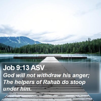 Job 9:13 ASV Bible Verse Image