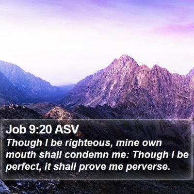 Job 9:20 ASV Bible Verse Image