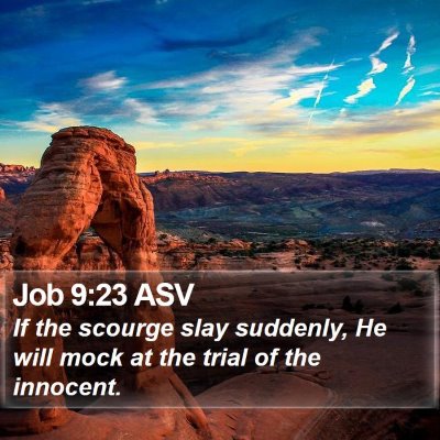 Job 9:23 ASV Bible Verse Image