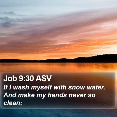 Job 9:30 ASV Bible Verse Image