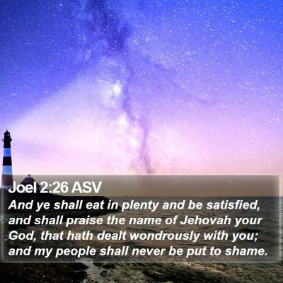 Joel 2:26 ASV Bible Verse Image