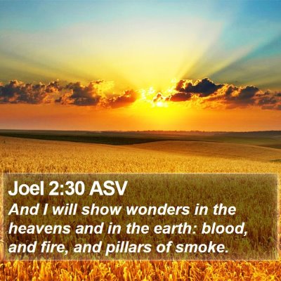 Joel 2:30 ASV Bible Verse Image