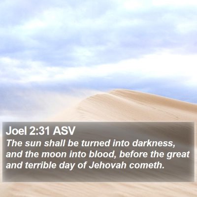 Joel 2:31 ASV Bible Verse Image