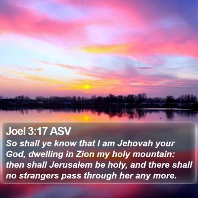 Joel 3:17 ASV Bible Verse Image