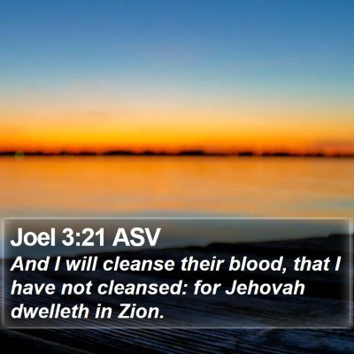 Joel 3:21 ASV Bible Verse Image