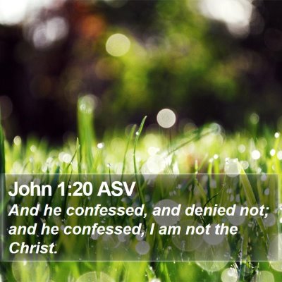 John 1:20 ASV Bible Verse Image
