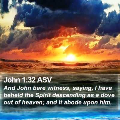 John 1:32 ASV Bible Verse Image