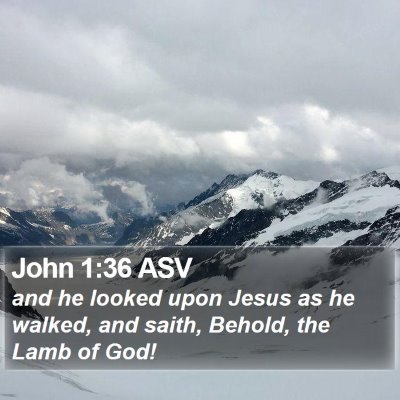 John 1:36 ASV Bible Verse Image