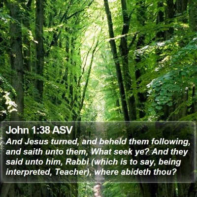 John 1:38 ASV Bible Verse Image