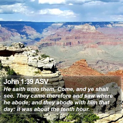 John 1:39 ASV Bible Verse Image