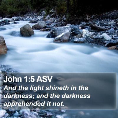 John 1:5 ASV Bible Verse Image