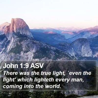 John 1:9 ASV Bible Verse Image