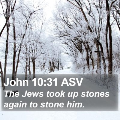 John 10:31 ASV Bible Verse Image