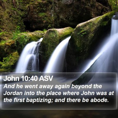 John 10:40 ASV Bible Verse Image