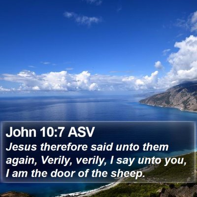John 10:7 ASV Bible Verse Image