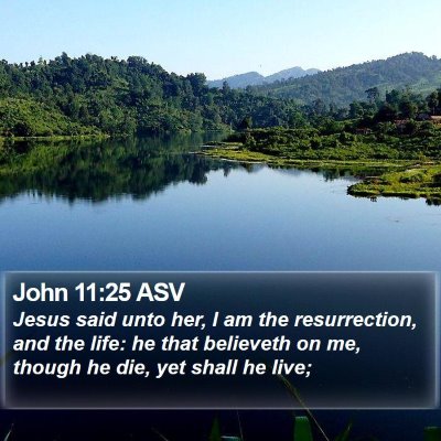 John 11:25 ASV Bible Verse Image