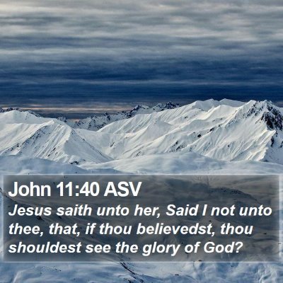 John 11:40 ASV Bible Verse Image
