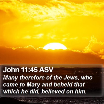 John 11:45 ASV Bible Verse Image