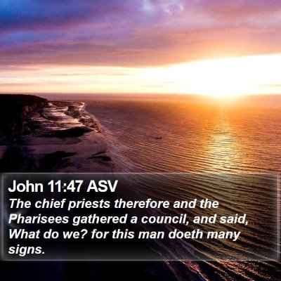 John 11:47 ASV Bible Verse Image