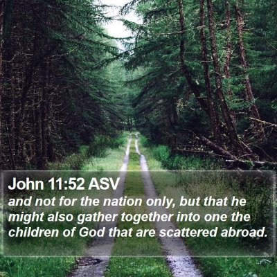 John 11:52 ASV Bible Verse Image