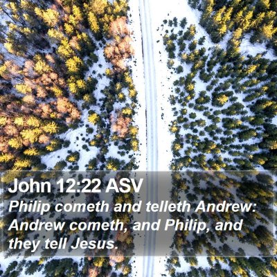 John 12:22 ASV Bible Verse Image