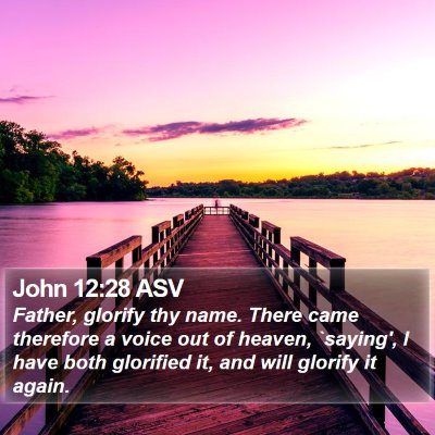 John 12:28 ASV Bible Verse Image