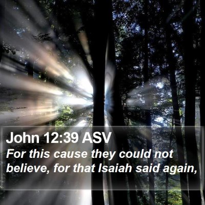 John 12:39 ASV Bible Verse Image