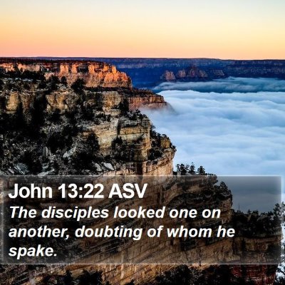 John 13:22 ASV Bible Verse Image