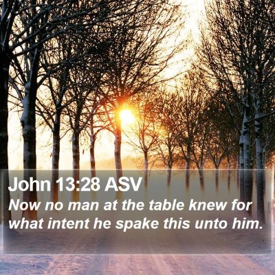 John 13:28 ASV Bible Verse Image