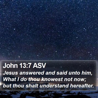 John 13:7 ASV Bible Verse Image