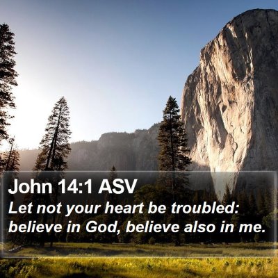 John 14:1 ASV Bible Verse Image
