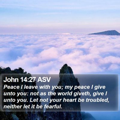 John 14:27 ASV Bible Verse Image