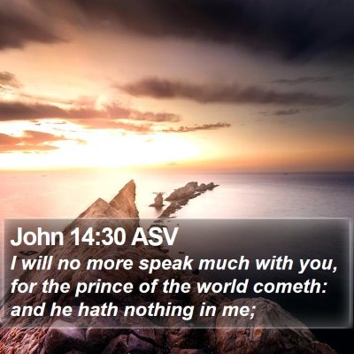 John 14:30 ASV Bible Verse Image