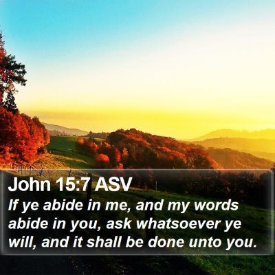 John 15:7 ASV Bible Verse Image