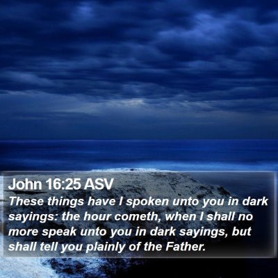 John 16:25 ASV Bible Verse Image