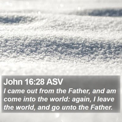 John 16:28 ASV Bible Verse Image