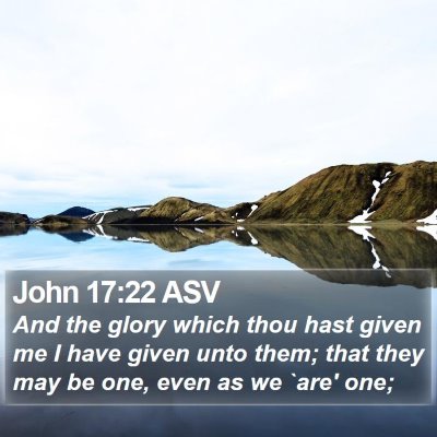 John 17:22 ASV Bible Verse Image