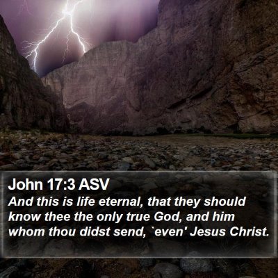 John 17:3 ASV Bible Verse Image