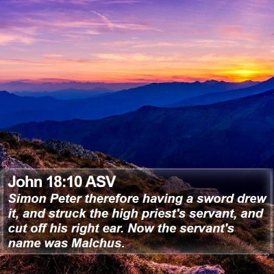 John 18:10 ASV Bible Verse Image