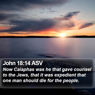 John 18:14 ASV Bible Verse Image