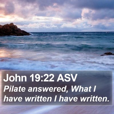 John 19:22 ASV Bible Verse Image