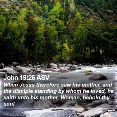 John 19:26 ASV Bible Verse Image