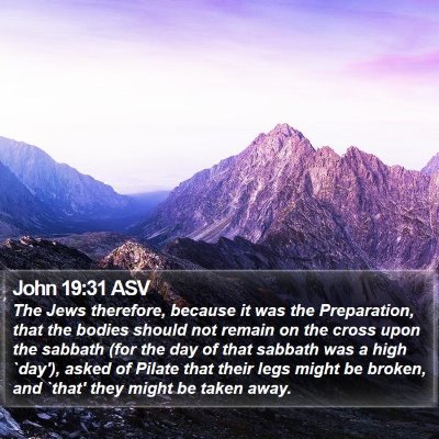 John 19:31 ASV Bible Verse Image