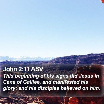 John 2:11 ASV Bible Verse Image