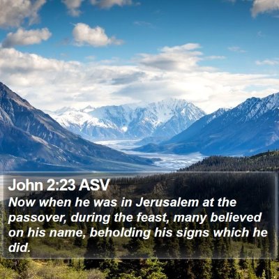 John 2:23 ASV Bible Verse Image