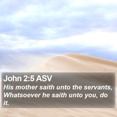 John 2:5 ASV Bible Verse Image
