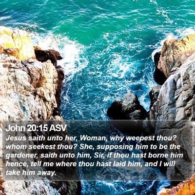 John 20:15 ASV Bible Verse Image
