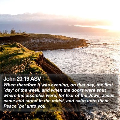 John 20:19 ASV Bible Verse Image