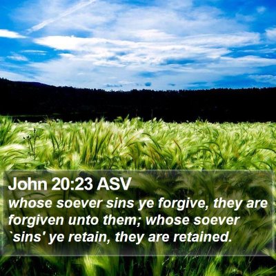 John 20:23 ASV Bible Verse Image